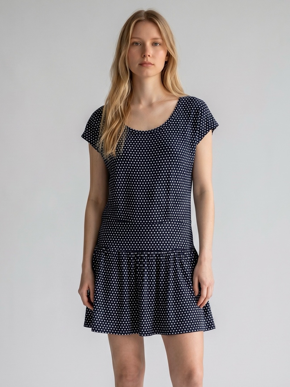 Norma Kamali Polka Dot Mini RaRa Dress